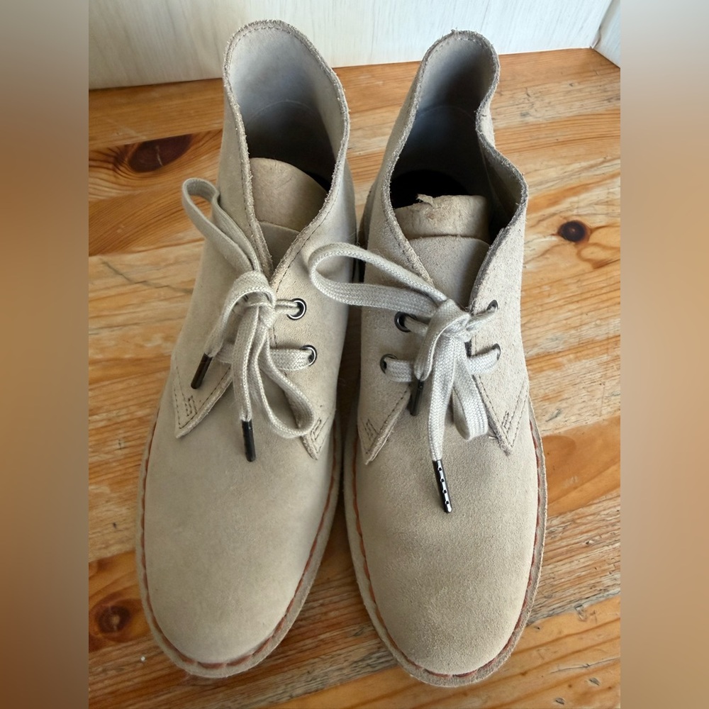 Clarks Originals Desert Boots Sand Suede Leather Women’s 7 Very Good Condition - Picture 3 of 12